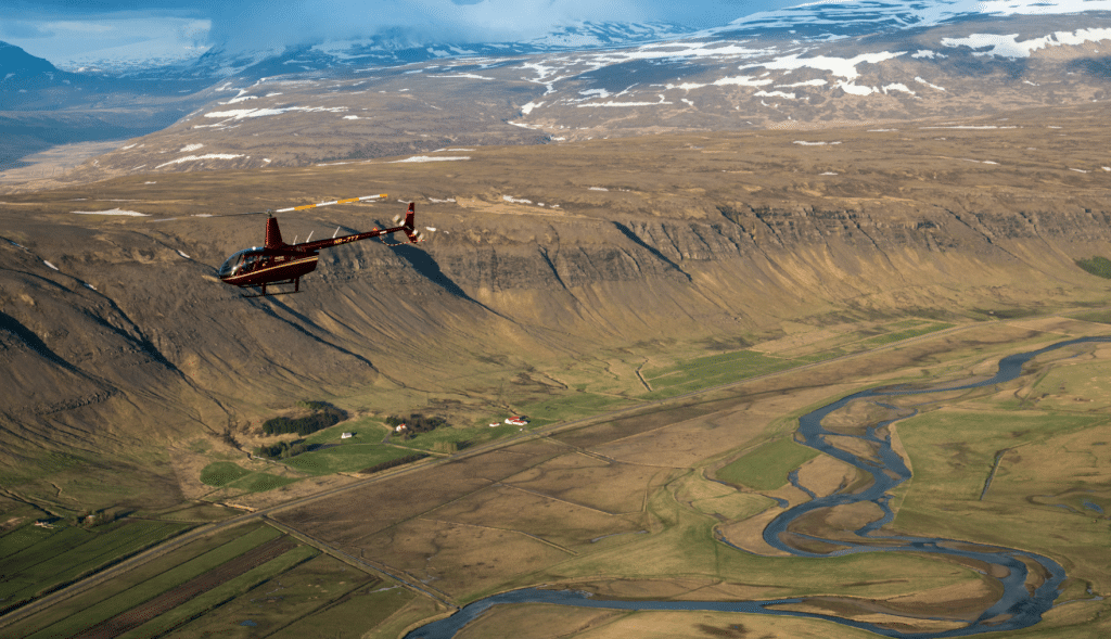 craters waterfalls and valleys helicopter tour