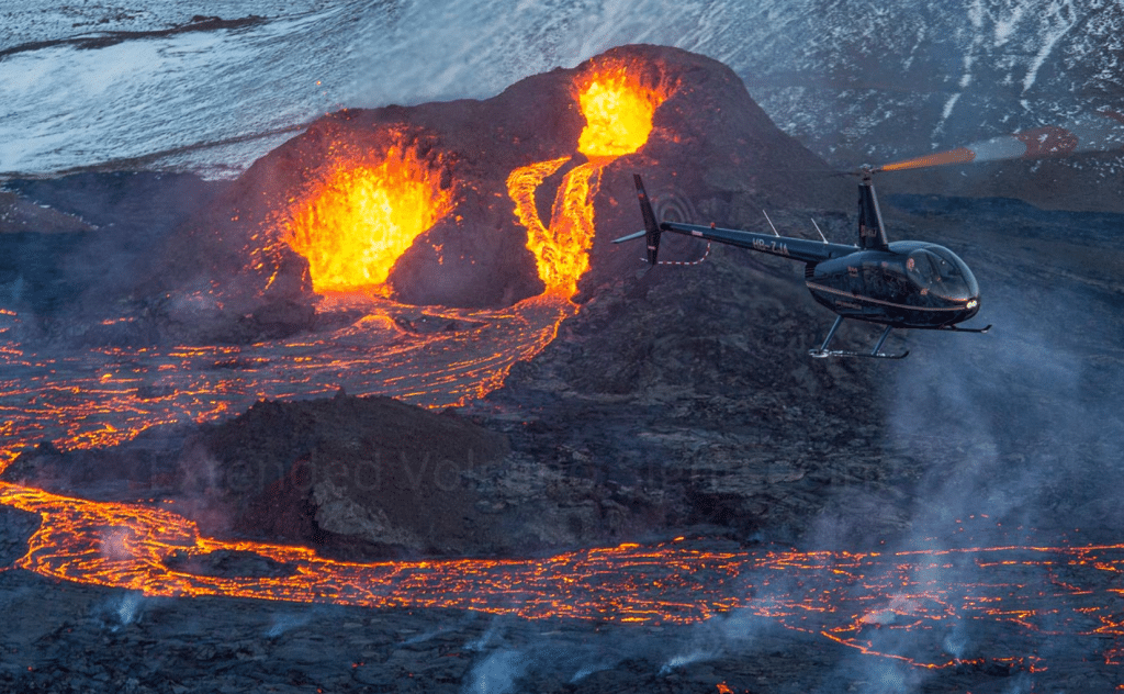 craters waterfalls and valleys helicopter tour
